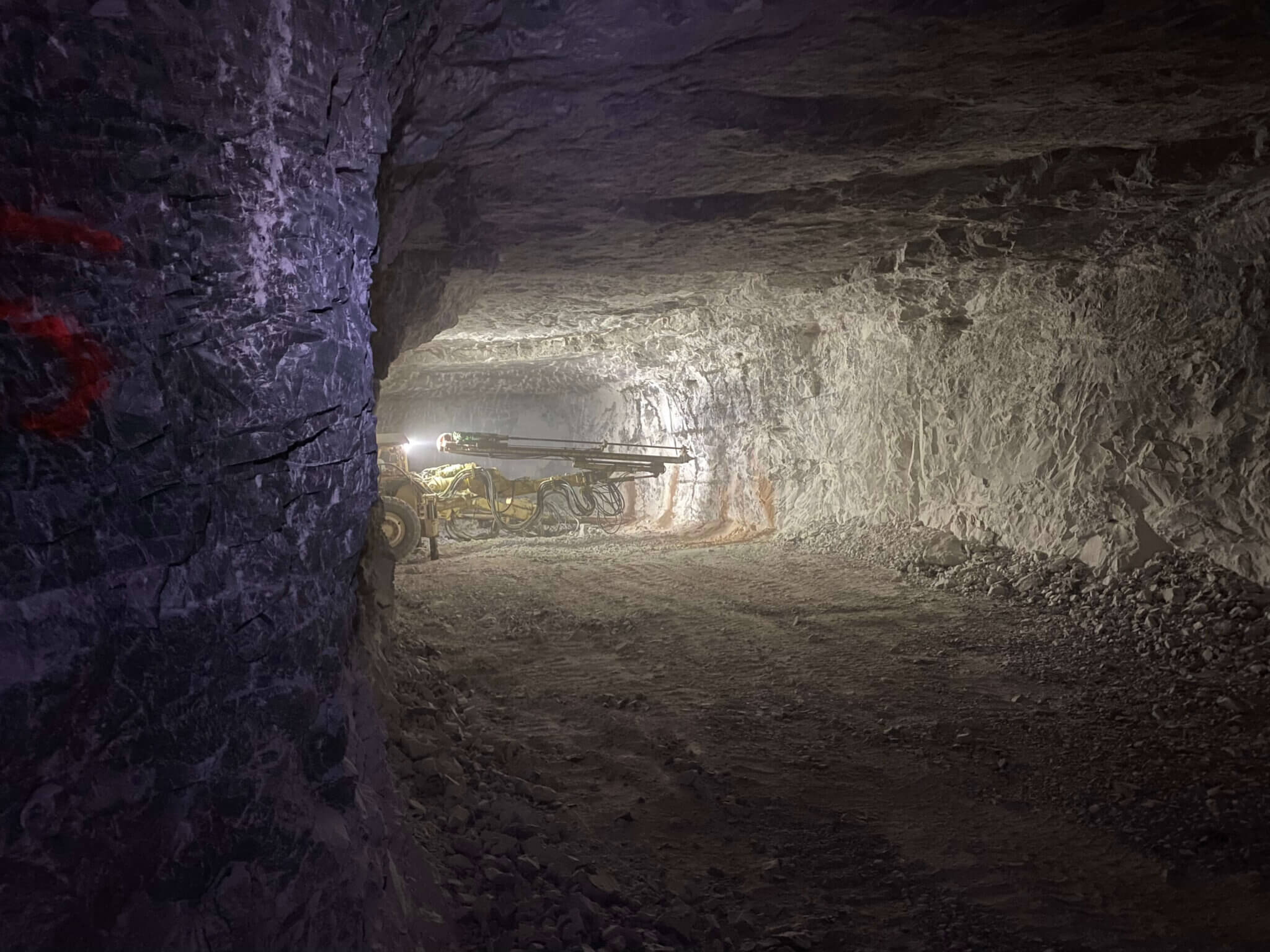Creusement dans une Mine d'Anhydrite