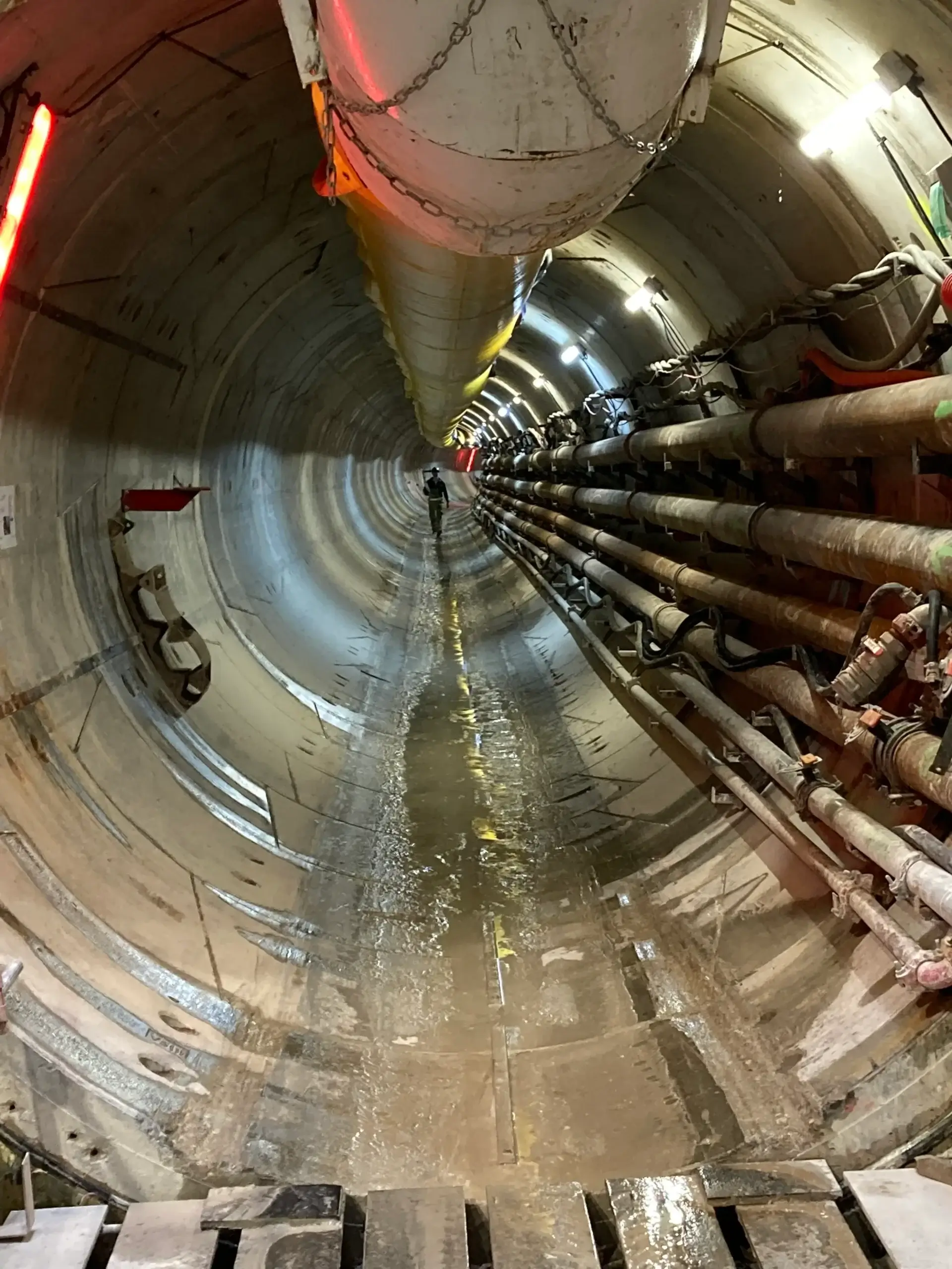 Microtunnel où Sub'roca a réalisé des mesures et a installé la ventilation